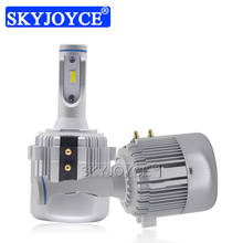 Skyjoyce lâmpada de farol de carro 2 peças g2, h7, led automático, 72w, 6000k, branco, csp, chips, para golf 6, golf 7 mk6 2024 - compre barato