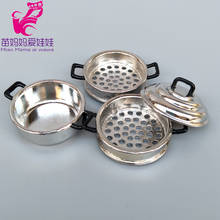 1/6 BJD doll ob11 accessories Kitchenware mini Steamer pans and pots doll furniture for barbie licca blythe doll use 2024 - buy cheap