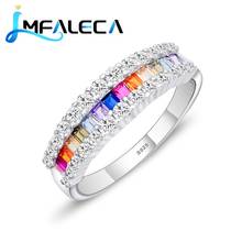 LMFALECA Silver Rings for Women Real 925 Sterling Silver Jewelry Multicolor Zircon Gemstone Birthstone Wedding Engagement Ring 2024 - buy cheap