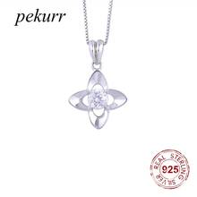 Ожерелье Pekurr женское из серебра 925 пробы с острыми листьями и клевером 2024 - купить недорого