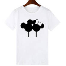 Disney T-shirt Harajuku Mickey Minnie Couple Lollipops Funny Girls T Shirts Vintage Funny Tops Aesthetic Woman Tshirts Dropship 2024 - buy cheap