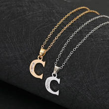 1 English letters C fashion lucky Monogram necklace 26 alphabet Initial sign mother friend family name gift necklace jewelry 2024 - buy cheap