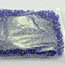 800 azul real plateado-color forrado de filamento de cristal Rondelle 4mm (6/0) 2024 - compra barato