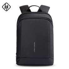 Hk mochila para laptop masculina, 15.6 unidades, pacote de bolsa, antifurto, para trabalho, feminino, unissex, preta, fina, viagem 2024 - compre barato