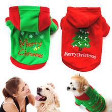 New Lovely Christmas Tree Pet Dog Hoodie Coat Winter Warm Fleece Puppy Santa Claus Costume Pet Clothes Warm Hoodie Coat Clothing 2024 - buy cheap