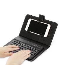 Mini Portable Leather Wireless Bluetooth-compatible Keyboard Portable Business Cortex Keyboard For Android Mobile Phone 2024 - buy cheap