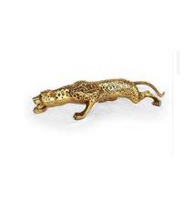 YM  305  13"   BRASS Collect Leopard Panther Cheetah Run Statue copper statue decoration 2024 - buy cheap