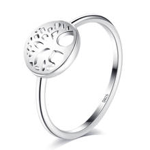 ZEMIOR-Anillo de Plata de Ley 925 con forma de árbol, sortija ahuecada, estilo Simple y moderno, regalo de fiesta, joyería fina 2024 - compra barato