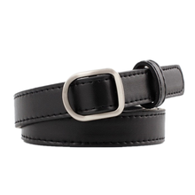 New Narrow Soft PU Leather Waist Belts For Women Fashion Thin Knotted Belt Black Waistband No Pin Buckle Straps For Jeans Dress 2024 - buy cheap