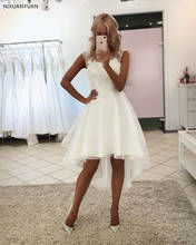Vestido de noiva boêmio de renda branco/marfim, plus size, sexy, simples, de praia, estilo boêmio, com renda, 2021 2024 - compre barato