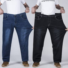 2019 зимние джинсы мужские свободные супер большие мужские джинсовые брюки высокого качества 90% хлопок стрейч мужские джинсы из денима плюс большие размеры 27 до 48 2024 - купить недорого