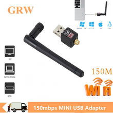 Hot USB WiFi Adapter 150mbps 2dBi WiFi adapter Mini Network Card PC WiFi Antenna WiFi Dongle 2.4G USB Ethernet WiFi Receiver 2024 - buy cheap