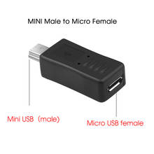 Kebidu adaptador de micro usb fêmea para mini usb macho, conversor de conector, adaptador para cabos de celular, 1 peça 2024 - compre barato