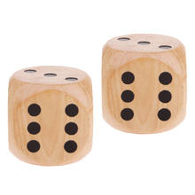 Juego de dados D6 de madera para enseñanza de matemáticas, DND, RPG, juegos de mesa de madera, 2 uds. 2024 - compra barato