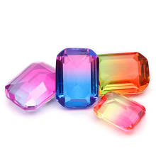 XIAOPU Octagon Tourmaline Gradients Brilliant Loose Rhinestones K9 Glass Strass Crystal Glue on Jewelry Accessories Dresses 2024 - buy cheap