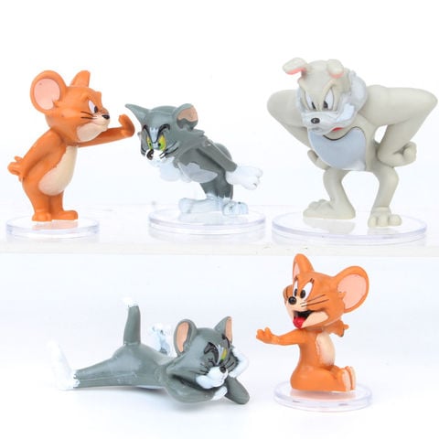 5 шт./компл. Том, игрушка Кот, Джерри мышь, Симпатичные фигурки из ПВХ, модели игрушек 2022 - купить недорого