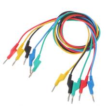 5 Colors 5 Pcs 4mm Dual Banana Plug Smooth Silicone Lead Test Cable For Multimeter 1m 2024 - buy cheap