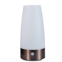Lámpara LED de mesa con Sensor de movimiento PIR, luz nocturna de mesa con batería, disponible 2024 - compra barato