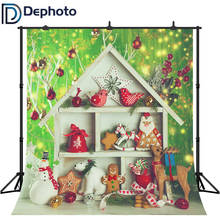 Defoto fundo de madeira para festa de natal, decoração de fotografia, presente de natal, urso so, boneco de neve, cenário de foto, acessórios de estúdio 2024 - compre barato