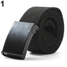 Men Belt Military Casual Solid Plain Webbing Canvas Waist Belt Waistband Army Belts Adjustable Outdoor Travel Tactical Belt 2024 - buy cheap