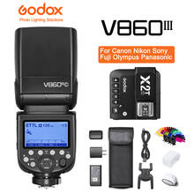 Godox V860II-C V860II-N V860II-S V860II-F V860II-O ttl HSS вспышка + X2T-C/N/S/F/O вспышка триггера для цифровой зеркальной камеры Canon Nikon sony фужи Олимпус Lumix 2024 - купить недорого