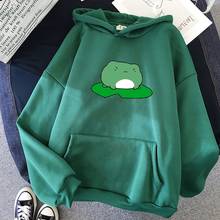 Oversized Streetwear Men Harajuku Hoodie Skateboard Frog Warm Sweatshirt Daily Casual Pullover Men Couple Clothes 2024 - buy cheap