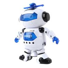 Robot de baile espacial inteligente giratorio 360, juguete electrónico para caminar con luz musical para niños, astronauta, regalo de cumpleaños de Navidad 2024 - compra barato