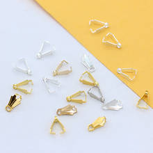 100p 5x8mm Silver gold plated Jewelry Findings Link Claw Clasp Hook Pinch Bail Bead Clip charms Pendants Connectors Buckles 2024 - buy cheap