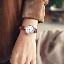 Простой женский маленький круглый циферблат с арабскими цифрами Аналоговые кварцевые наручные часы подарок 2024 - купить недорого