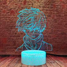 Shoto Cartoon Manga Model 3D Illusion LED Nightlight Colorful Changing Light My Hero Academia  Anime action & toy figures 2024 - buy cheap