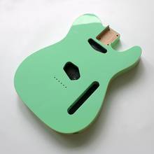 Glossy Alder wood Tele guitar body in Surf green color with binding for DIY custom tele guitar building 2024 - buy cheap