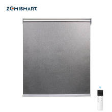 Zemismart Full Blackout Fabric Curtain Gray with WiFi Automatic Roller Shutter Tubular Motor Tuya Alexa Google Home Control 2024 - buy cheap