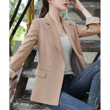 Blazer feminino esportivo, jaqueta slim coreana casual 2024 - compre barato