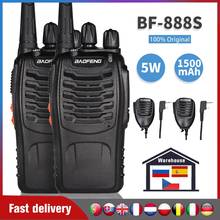 Baofeng-walkie-talkie portátil BF-888S, transceptor de Radio bidireccional, UHF, 400-470MHz, 16 canales, de largo alcance, 2 uds. 2024 - compra barato