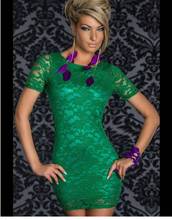 Mini vestido floral de renda wonder beauty para w203119, vestido preto, verde, gola redonda, manga curta, bodycon 2024 - compre barato