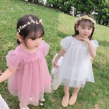 2021 Girls Baby Beautiful Summer Dress Embroidery Girl Kids Mesh Princess Birthday Party Dresses Children Clothes Vestdios 2024 - buy cheap