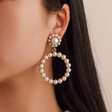 BLIJERY-pendientes de gota con perlas de imitación de cristal para mujer, joyería con estilo, pendientes de boda para mujer 2024 - compra barato