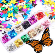 12 Styles Butterfly Shape Nail Flakes Paillette 3d Laser Glitter Bow Tie Sequin Nail Art Decorations DIY Beauty Tips D40 2024 - buy cheap