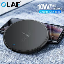 Беспроводное зарядное устройство OLAF 10 Вт Qi для Samsung Note 9, S8, S9, S10 Plus, быстрая зарядка для iPhone 11, X, 8 Plus, XR, USB, зарядное устройство для телефона 2024 - купить недорого