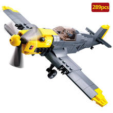 Military series World War II Germany Messerschmitt BF-109 Fighter soldier weapon DIY Model Building Blocks Toys Gifts 2024 - buy cheap