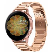 Ремешок для часов Samsung Galaxy watch active band /active2 44 мм 40 мм 22 мм 20 мм, браслет из нержавеющей стали для часов Amazfit GTR 47/42 мм 2024 - купить недорого