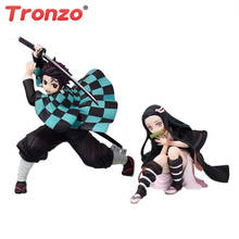 Tronzo Anime Demon Slayer Kimetsu no Yaiba Kamado Tanjirou Nezuko PVC Action Figure Model Toys Kimetsu Figurine Brinquedos Gifts 2024 - buy cheap