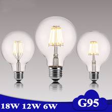 LED Filament Bulb E27 Retro Edison Lamp 220V E14 Vintage C35 Candle Light Dimmable G95 G80 Globe Ampoule Lighting COB Home Decor 2024 - buy cheap