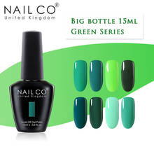 NAILCO Green Series LED UV Gel Nail Polish Set Manicure Glitter Nail Art Decoration Makeup Gel Varnish Hybrid Soak Off For Gift 2024 - buy cheap