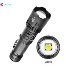 XHP99 вспышка светильник Мощный светодиодный вспышка светильник ярких Фонари Масштабируемые 18650 или 26650 Кемпинг USB Перезаряжаемые охотничий фонарь 2024 - купить недорого