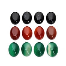 5pcs/lot Flat Natural Beads Cabochon Stone 13*18/15*20mm Wine Red/Black/Green Cabochon Fitting Ring Setting DIY Jewelry Making 2024 - buy cheap