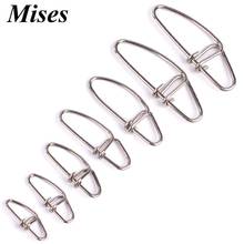 Mises 5pcs Silver Stainless Steel Strong Lure Crosslock Snap Connector 0# 1# 2# 3# 4# 5# 6# Fishing Lure Connector Fishing Tool 2024 - buy cheap