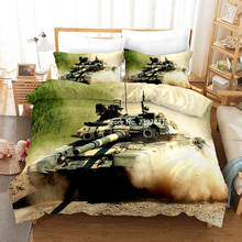 New 2-3 Pieces Tank Pattern Series Bedding Set Boy Gift Bedroom Home Textile Personality Fashion Duvet Cover with Pillowcase Hot 2024 - buy cheap