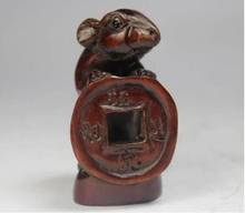 Copper Statue ORIENTAL OLD BOXWOOD HANDWORK CARVING MOUSE NETSUKE 2024 - buy cheap