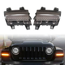 Luz LED de señal de giro para Jeep wrangler JL 2018 2019 2020, ceja de rueda, 2 uds. 2024 - compra barato